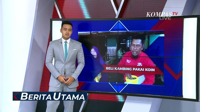 Menabung Setahun, Pria di Semarang Beli 2 Kambing Kurban dengan Uang Koin!