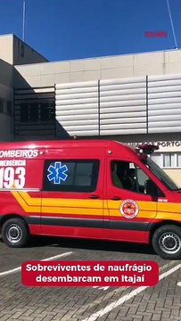 Sobreviventes de naufrágio desembarcam em Itajaí; buscas aos outros três desaparecidos prosseguem