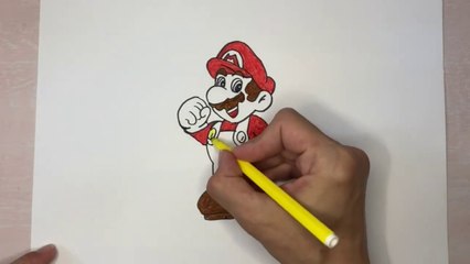 How to draw Super Mario _ Amazing drawing