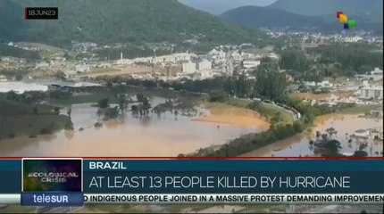 13 people died as a result of an extratropical cyclone in Brazil