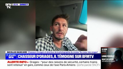 Nicolas Gascard, chasseur d'orages, témoigne sur BFMTV: "il faut être assez vigilant et apprendre à étudier le terrain avant de se lancer" dans la prise de vue des orages