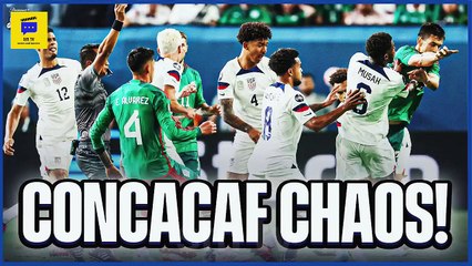 Concacaf CHAOS As FOUR Players Sent Off In US-Mexico Derby!