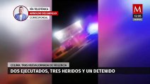 Jornada violenta en Colima deja como saldo dos personas ejecutadas, tres heridas y un detenido