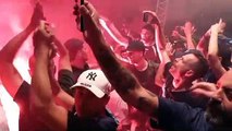 La festa dei tifosi del Lecco in piazza Garibaldi dopo la promozione in serie B