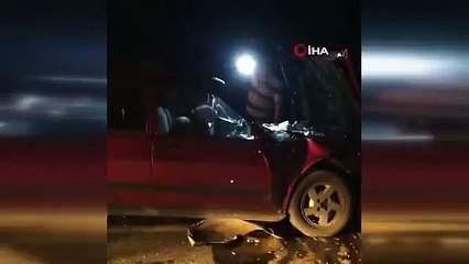 Düğün dönüşü kaza yaptılar: 4 yaralı