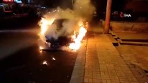 Le véhicule au volant a pris feu