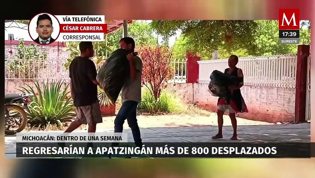 Desplazados por violencia en Apatzingán podrían regresar a sus casas en una semana