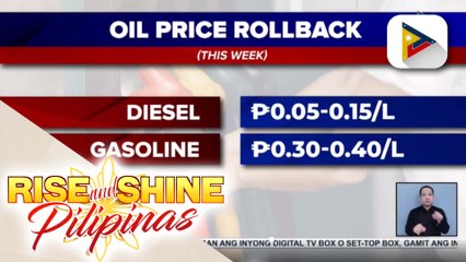 Oil price rollback, asahan ngayong linggo