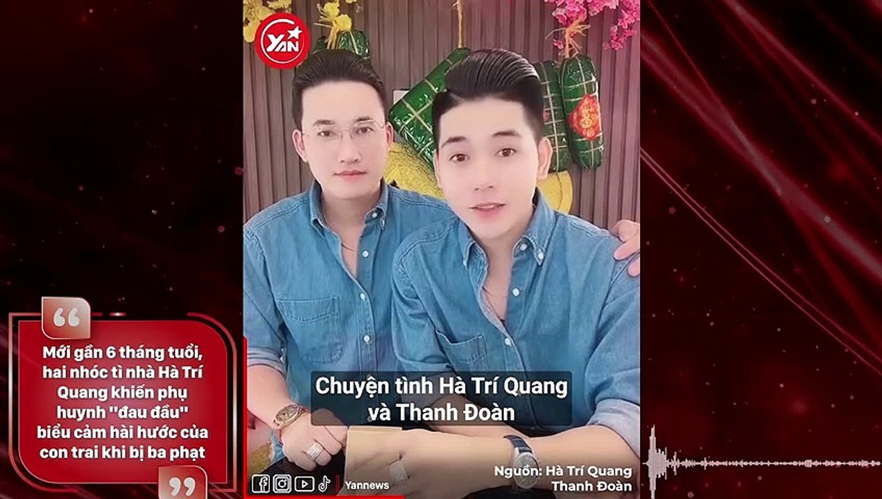 Mới gần 6 tháng tuổi, hai nhóc tì nhà Hà Trí Quang khiến phụ huynh "đau đầu" biểu cảm hài hước của con trai khi bị ba phạt
