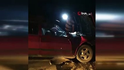 Düğün dönüşü kaza yaptılar: 4 yaralı