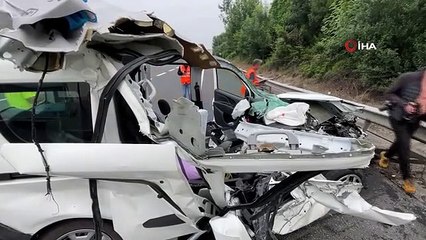 Accident sur l'autoroute anatolienne： 3 blessés, 1 gravement