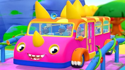 Wheels On The Bus, Dino Safari Ride, Vehicles Songs for Kids