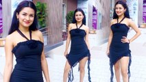 Actress Avneet Kaur का All In Black Shorts में दिखा ग्लैमरस लुक