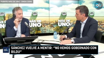 Sánchez vuelve a mentir: "No hemos gobernado con Bildu"