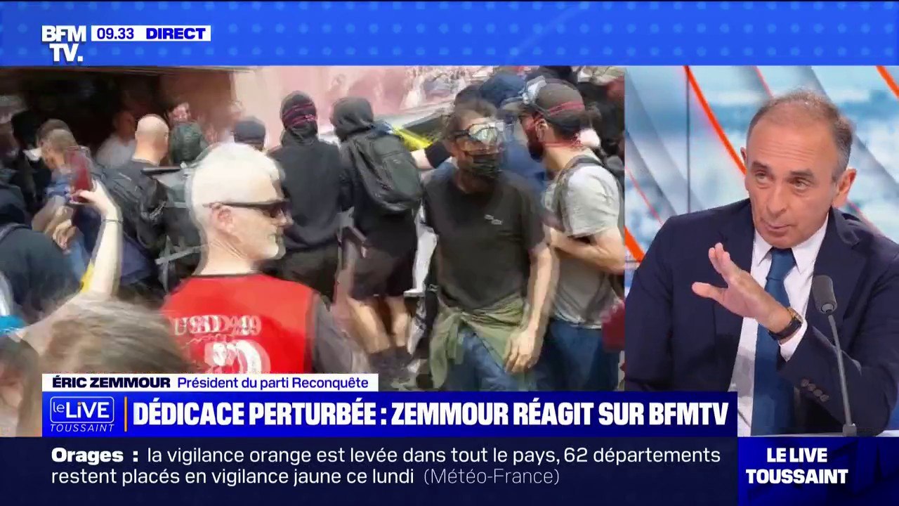 Séance de dédicaces perturbée à Brest: pour Éric Zemmour, "le préfet n'a pas fait son travail"