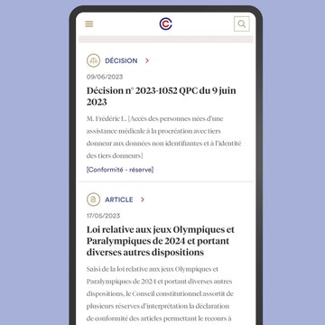 La nouvelle version de l’application mobile du Conseil constitutionnel est disponible