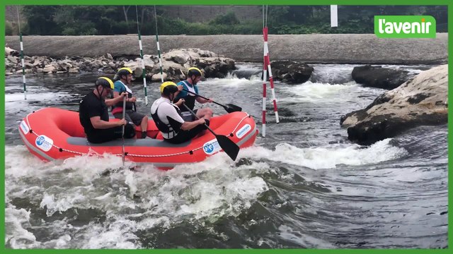 Dernier entrainement avant le championnat du monde pour l'équipe belge de rafting