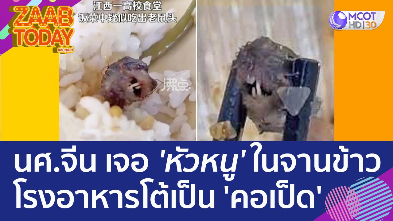 นศ.จีน แทบช็อก! เจอ 'หัวหนู' ในจานข้าว โรงอาหารโต้กลับว่าเป็น 'คอเป็ด' (19 มิ.ย. 66) แซ่บทูเดย์