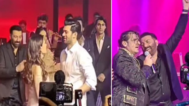 Karan Deol Drisha Acharya Reception: बेटे के Reception में Sunny Deol का dance Inside Video Viral!