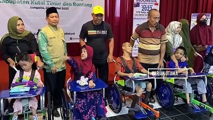 Pemkab Kutim Apresiasi Bantuan Kursi Roda Untuk Anak Disabilitas