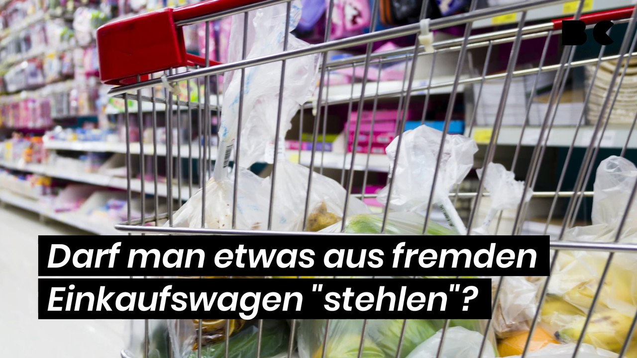 Supermarkt: darf man ware aus fremden einkaufswagen "stehlen"?