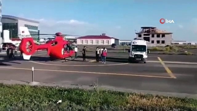 Ambulans helikopter yeni doğan bebek için havalandı