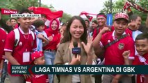 Begini Situasi dan Kemeriahan Penonton Laga Timnas Indonesia Vs Argentina di GBK!