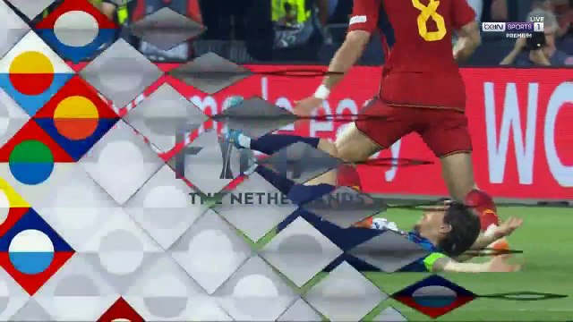 فرصة خطيرة من كرواتيا علي مرمي اسبانيا في نهائي دوري الامم الاوروبية