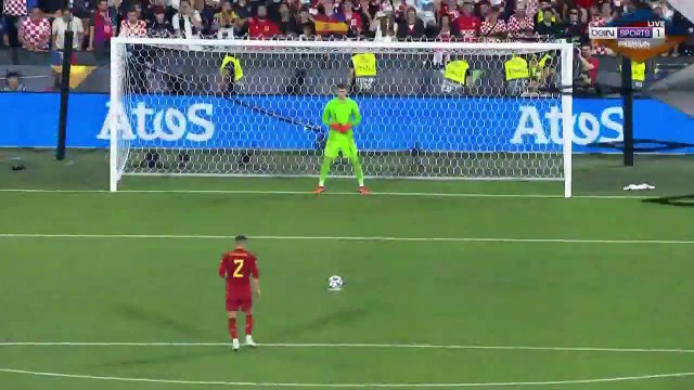 فرحة لاعبي اسبانيا بعد الفوز علي كرواتيا والحصول علي لقب دوري الامم الاوروبية