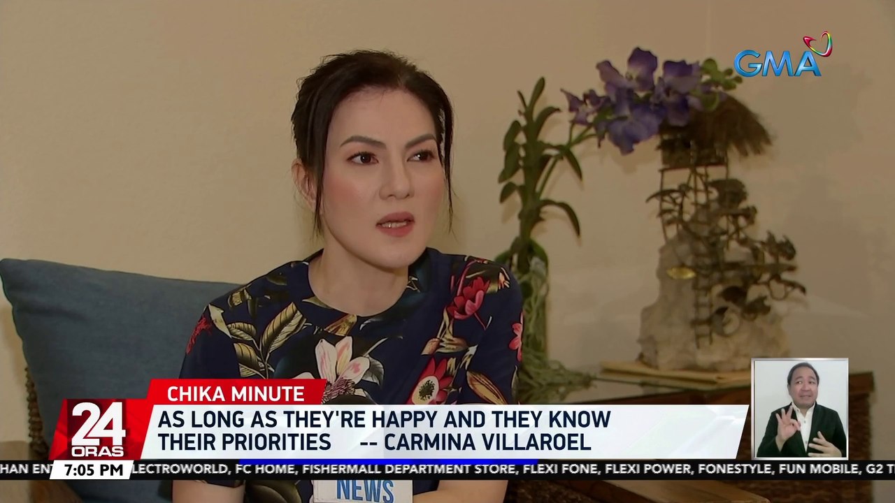 As long as they're happy and they know their priorities — Carmina Villaroel | 24 Oras