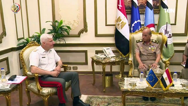 الفريق أول محمد زكى القائد العام للقوات المسلحة يلتقى رئيس اللجنة العسكرية للاتحاد الأوروبى