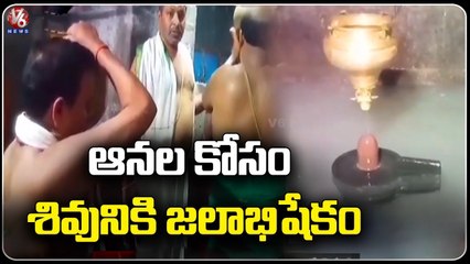 Public Perform Special Pooja To Lord Shiva For Rains At Jammikunta | V6 News