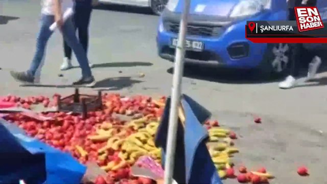 Şanlıurfa’da, zabıta ve seyyar satıcılar arasında arbede