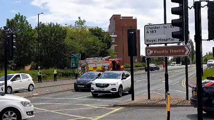 Emergency services tackle vehicle fire