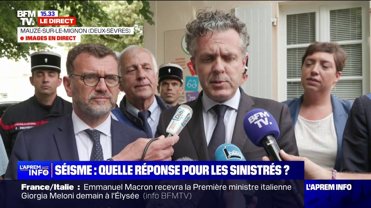 Christophe Béchu sur les lieux du séisme dans les Deux-Sèvres: "L'État sera là"