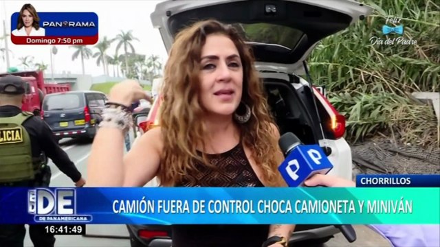 Chorrillos: camión fuera de control choca con camioneta y miniván