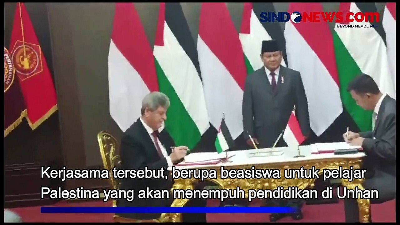 Prabowo Kukuhkan Kerja Sama Kampus Unhan dengan Palestina, Beri Beasiswa Pelajar