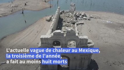 Mexique: une église engloutie émerge à la faveur d'une vague de chaleur