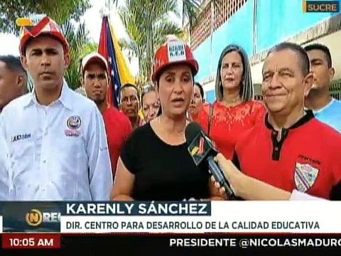 Bricomiles optimizan espacios del Liceo Bolivariano José María Carrera en el estado Sucre