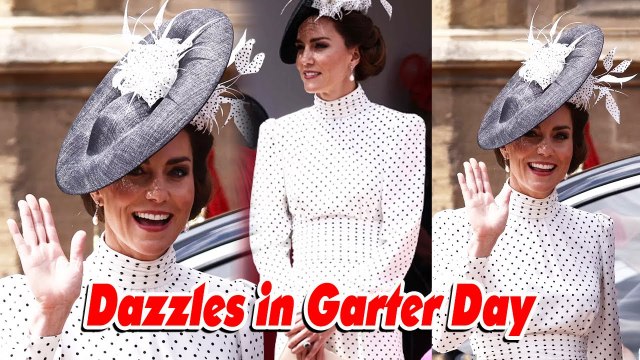 Kate Middleton dazzles in polka dots as she proudly watches William in Garter Day parade