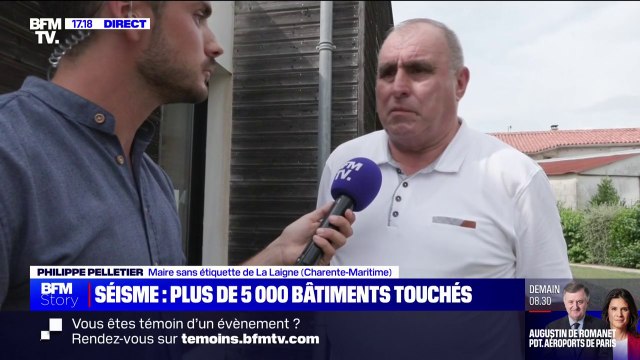 Séisme dans l'ouest: Tout le monde est complètement catastrophé , le désarroi des habitants de La Laigne (Charente-Maritime) face à l'ampleur des dégâts