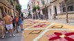 FLOWERS CARPETS DECORATION IN THE STREET OF SITGES