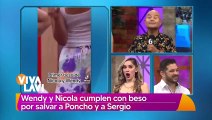 Wendy y Nicola se dan un beso por salvar a Poncho y Sergio Mayer