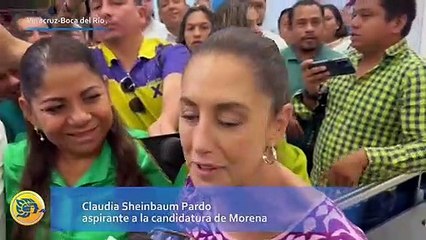 Claudia Sheinbaum llega a Veracruz; se reunirá con diputados en Oaxaca