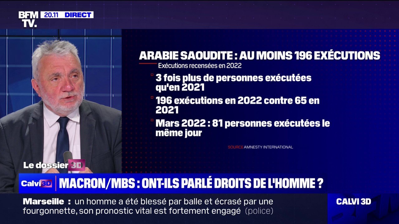 Mohammed Ben Salmane reçu à l'Élysée: "Nous sommes scandalisés (...) son bilan en termes de droits humains est effroyable", déplore Jean-Claude Samouiller (Amnesty International)