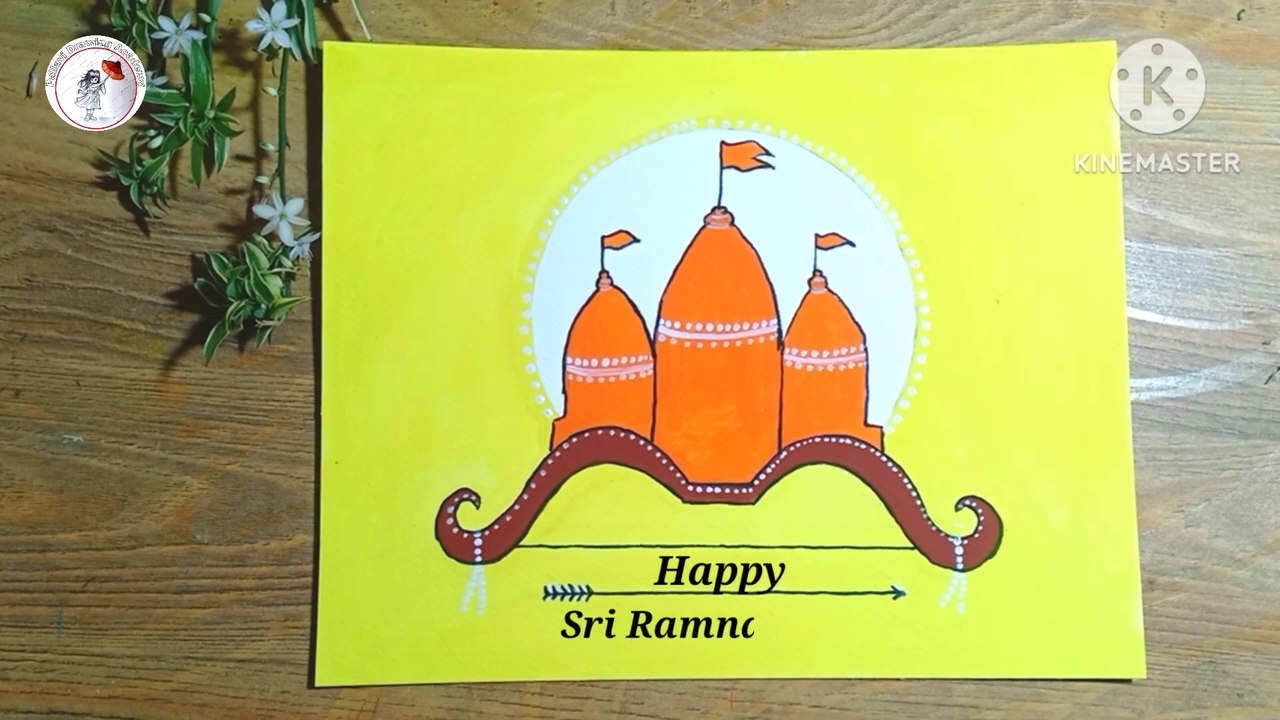 Ramnavami par drawing __ Ram navami special poster painting __ easy Ramnavami drawing step by step__(1080P_HD)