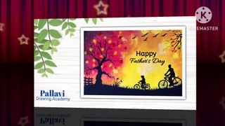 Happy Father_s Day Drawing easy and Beautiful __ poster color Father_s Day painting __(1080P_HD)