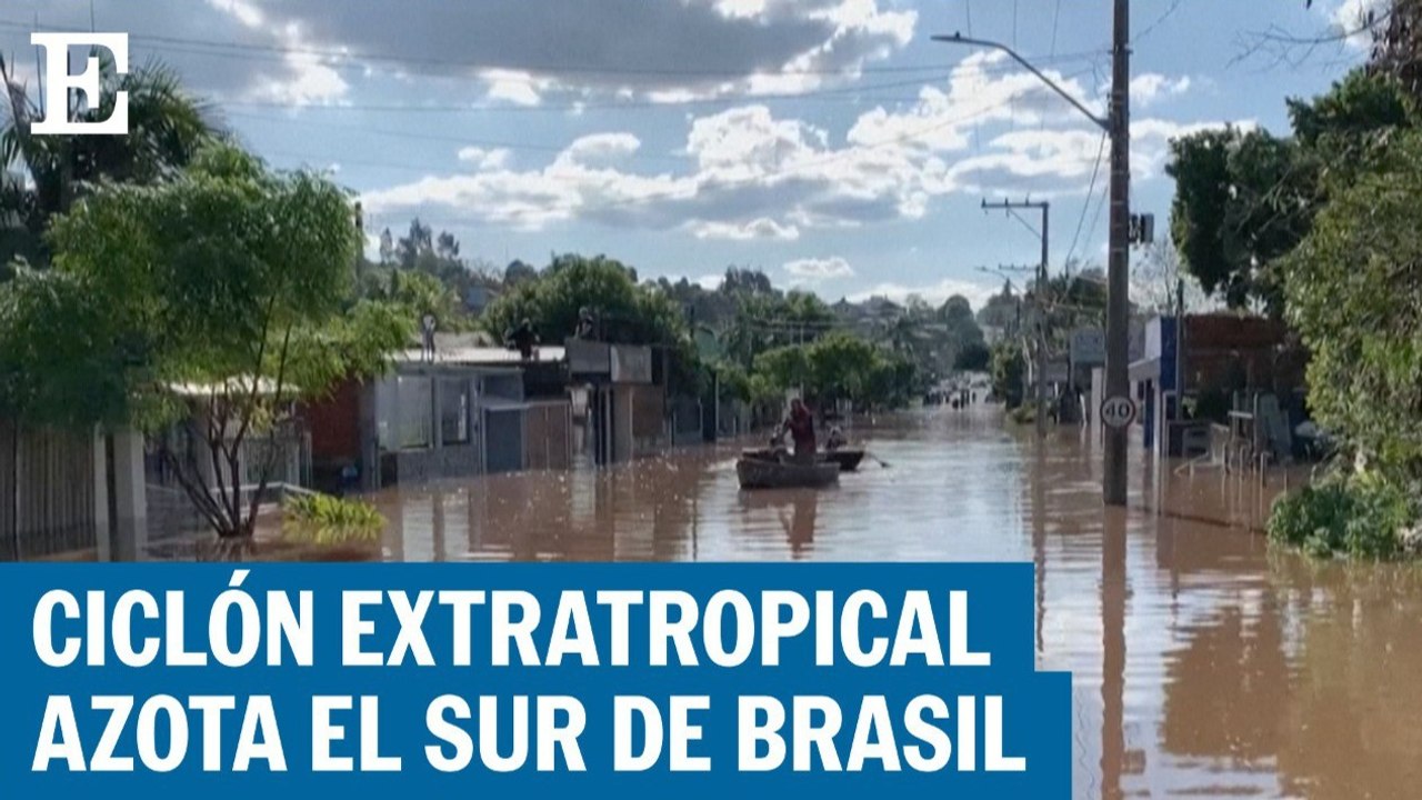 Ciclón extratropical en Brasil