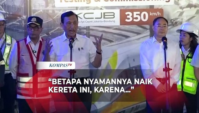Kata Menko Marves Luhut Usai Rasakan Kereta Cepat Jakarta-Bandung Capai 355Km/Jam