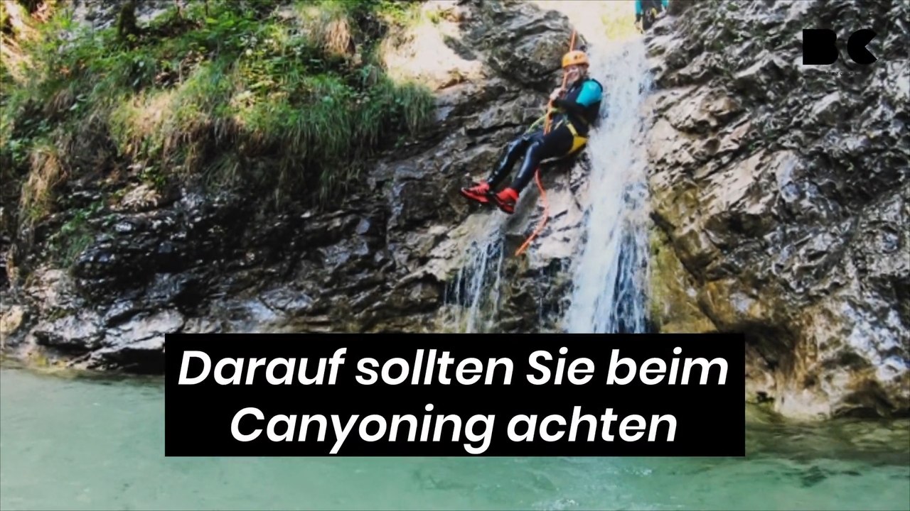 Darauf sollten sie beim canyoning achten